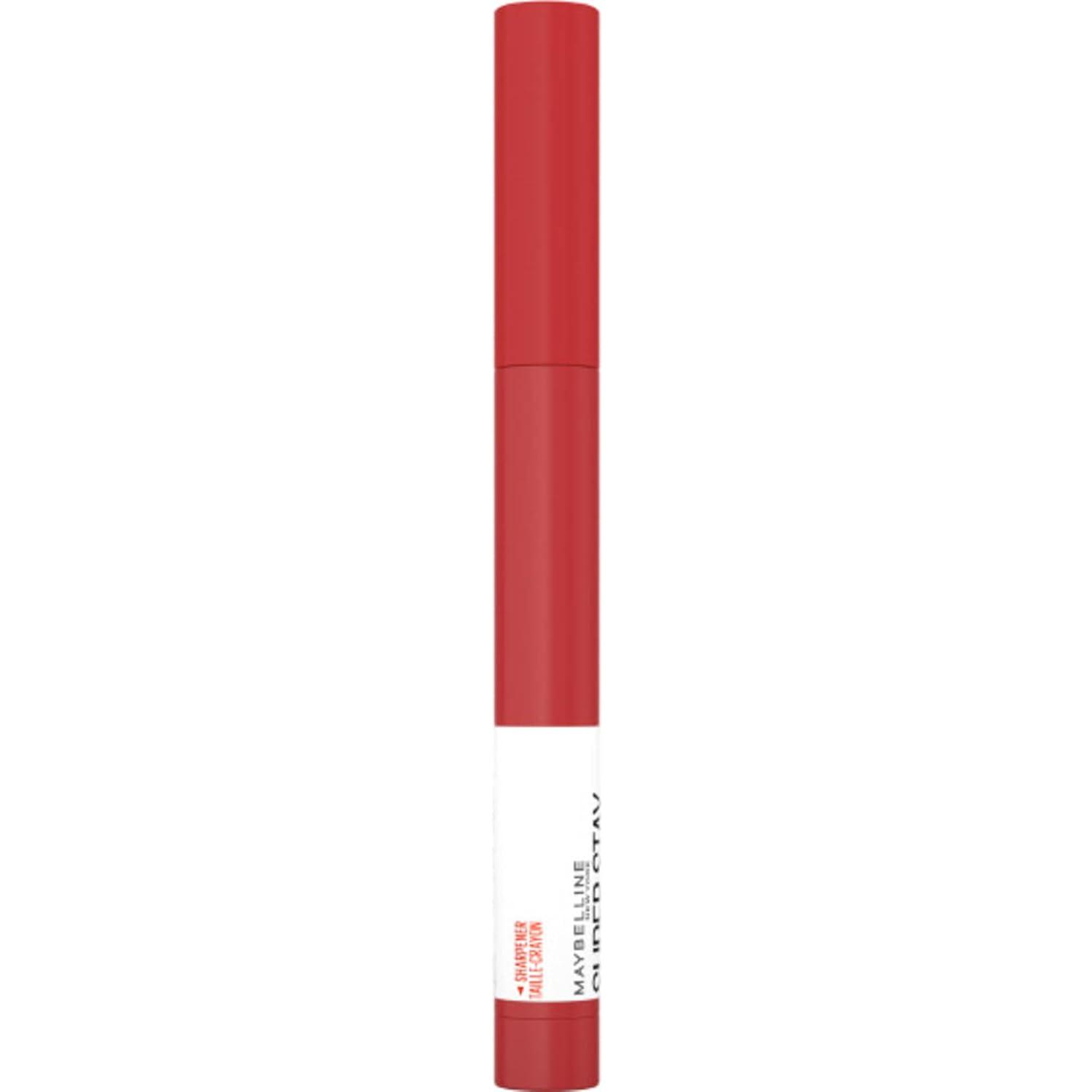 imageMaybelline Super Stay Ink Crayon Lipstick Makeup Precision Tip Matte Lip Crayon with Builtin Sharpener Longwear Up To 8Hrs Own Your Empire Blue Red 1 Count135 MAKE MOVES