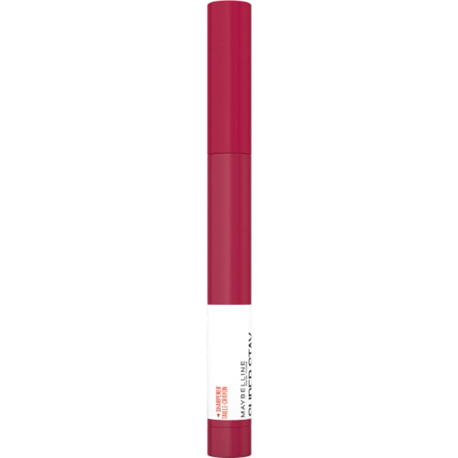 imageMaybelline Super Stay Ink Crayon Lipstick Makeup Precision Tip Matte Lip Crayon with Builtin Sharpener Longwear Up To 8Hrs Own Your Empire Blue Red 1 Count120 BE YOU