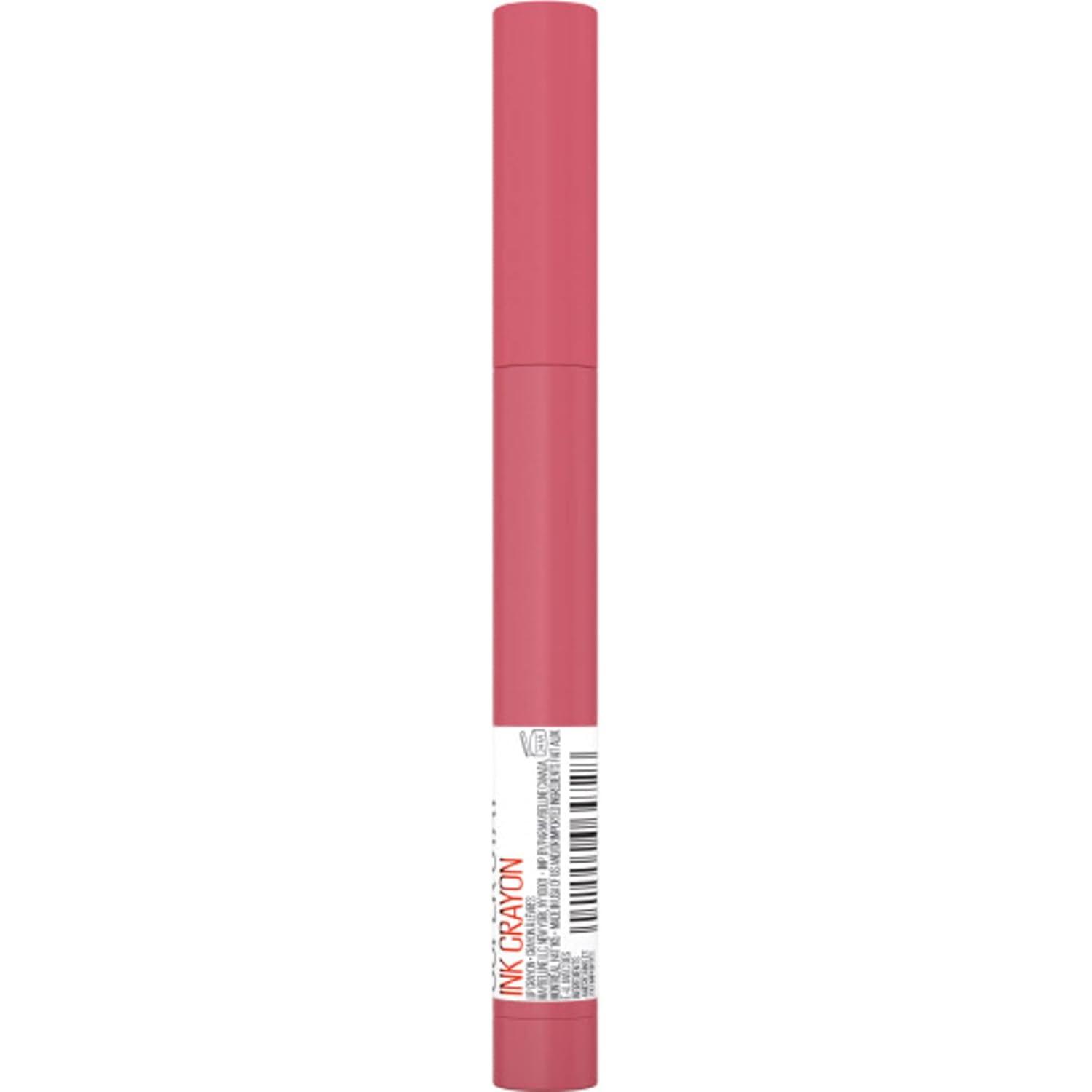 imageMaybelline Super Stay Ink Crayon Lipstick Makeup Precision Tip Matte Lip Crayon with Builtin Sharpener Longwear Up To 8Hrs Own Your Empire Blue Red 1 Count145 BREAK THE CEILING