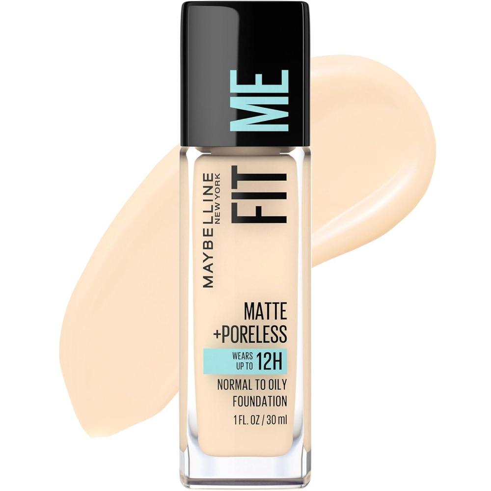 imageMaybelline Fit Me Matte Poreless Liquid OilFree Foundation Makeup Ivory 1 Count Packaging May Vary110 PORCELAIN
