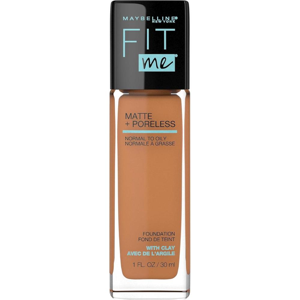 imageMaybelline Fit Me Matte  Poreless Liquid OilFree Foundation Makeup Ivory 1 Count Packaging May Vary334 WARM SUN