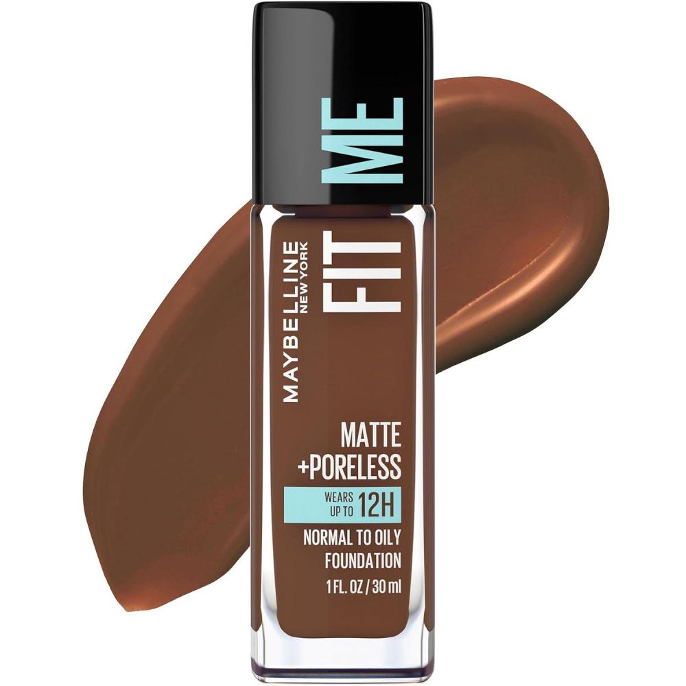 imageMaybelline Fit Me Matte Poreless Liquid OilFree Foundation Makeup Ivory 1 Count Packaging May Vary375 JAVA