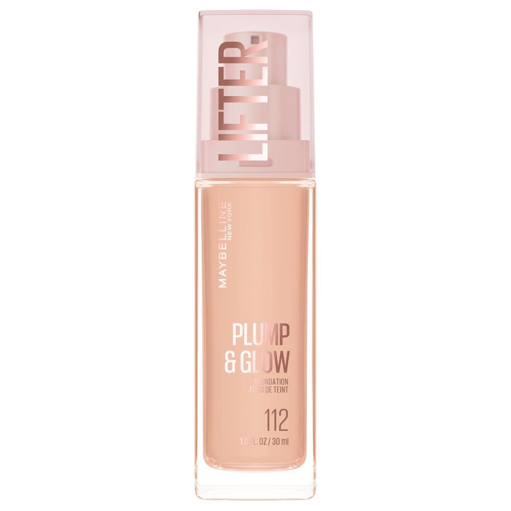 imageMaybelline Lifter Plump amp Glow Foundation Liquid Foundation with 2 Niacinamide Hyaluronic Acid Plumping and Brightening Face Makeup 118 1 Count112 NEUTRAL