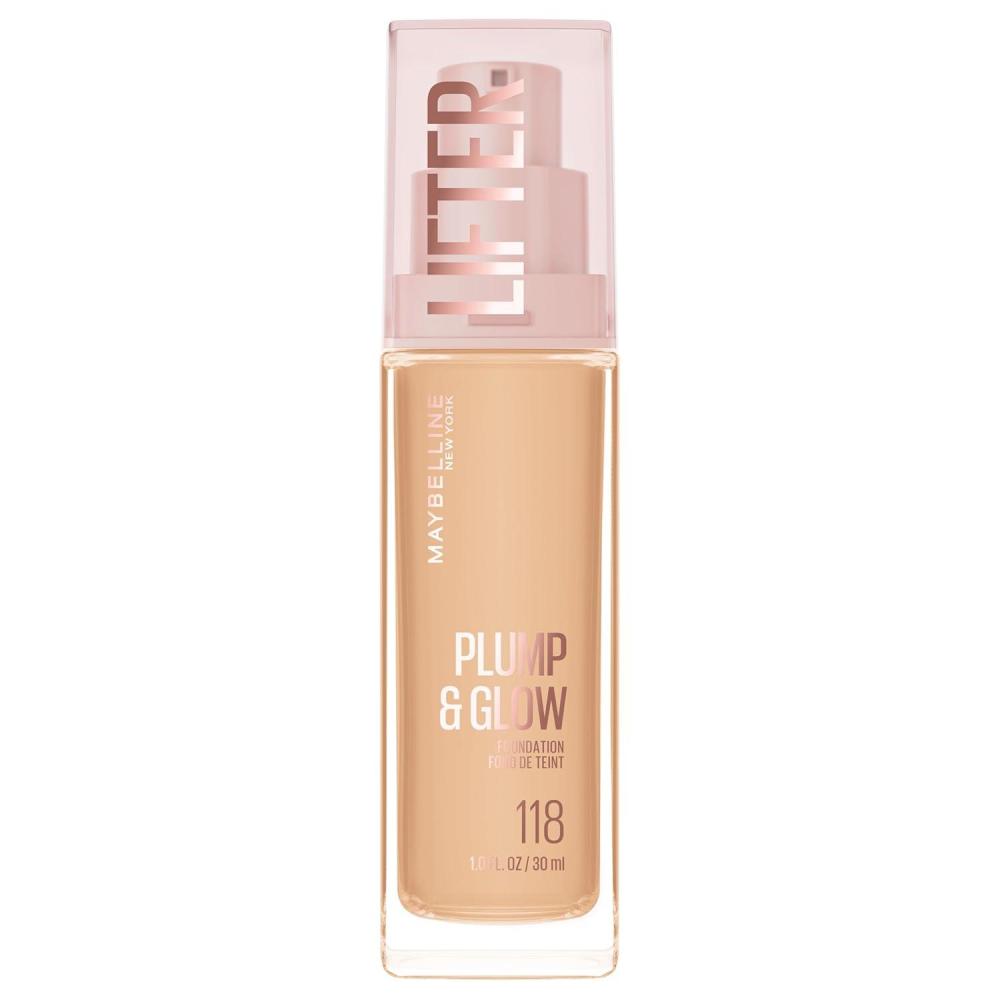 imageMaybelline Lifter Plump amp Glow Foundation Liquid Foundation with 2 Niacinamide Hyaluronic Acid Plumping and Brightening Face Makeup 118 1 Count118 WARM