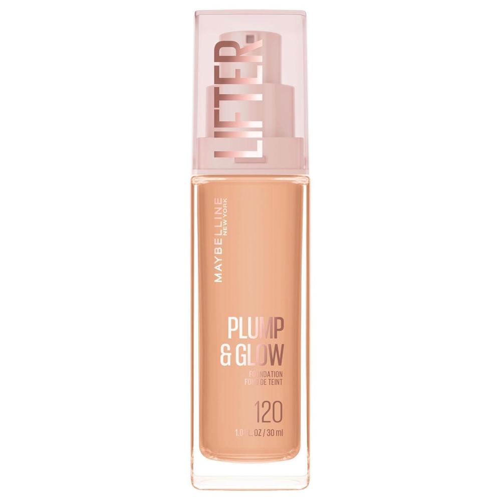 imageMaybelline Lifter Plump amp Glow Foundation Liquid Foundation with 2 Niacinamide Hyaluronic Acid Plumping and Brightening Face Makeup 118 1 Count120 NEUTRAL