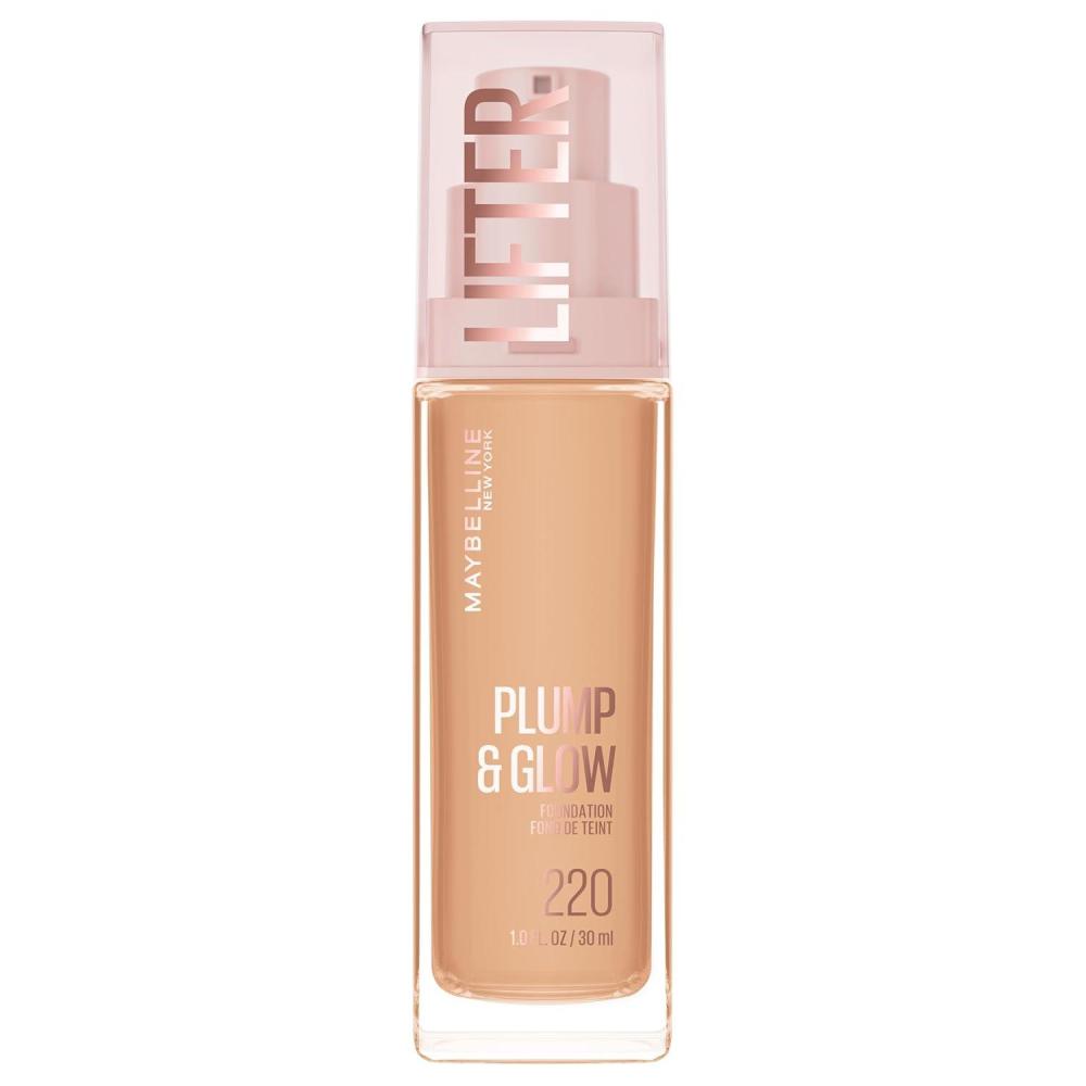 imageMaybelline Lifter Plump amp Glow Foundation Liquid Foundation with 2 Niacinamide Hyaluronic Acid Plumping and Brightening Face Makeup 118 1 Count220 WARM