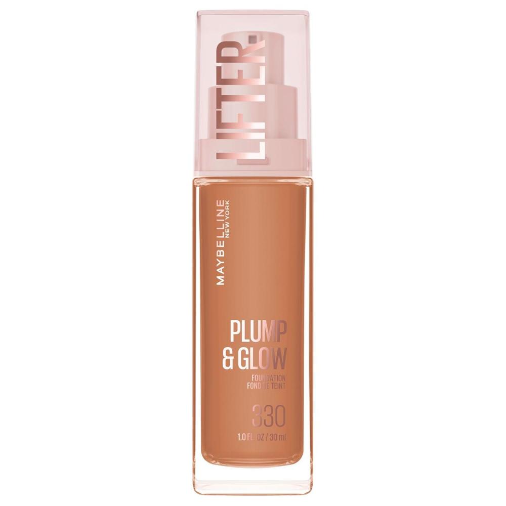 imageMaybelline Lifter Plump amp Glow Foundation Liquid Foundation with 2 Niacinamide Hyaluronic Acid Plumping and Brightening Face Makeup 118 1 Count330 NEUTRAL