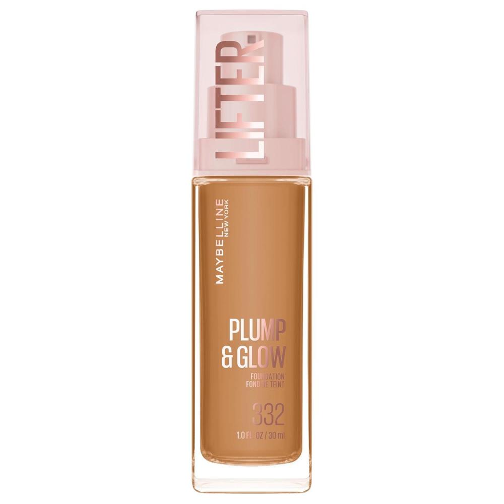 imageMaybelline Lifter Plump amp Glow Foundation Liquid Foundation with 2 Niacinamide Hyaluronic Acid Plumping and Brightening Face Makeup 118 1 Count332 WARM