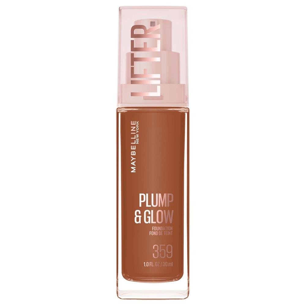 imageMaybelline Lifter Plump amp Glow Foundation Liquid Foundation with 2 Niacinamide Hyaluronic Acid Plumping and Brightening Face Makeup 118 1 Count359 NEUTRAL