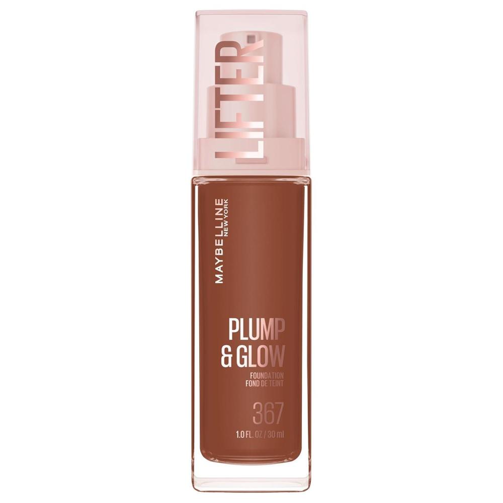 imageMaybelline Lifter Plump amp Glow Foundation Liquid Foundation with 2 Niacinamide Hyaluronic Acid Plumping and Brightening Face Makeup 118 1 Count367 COOL