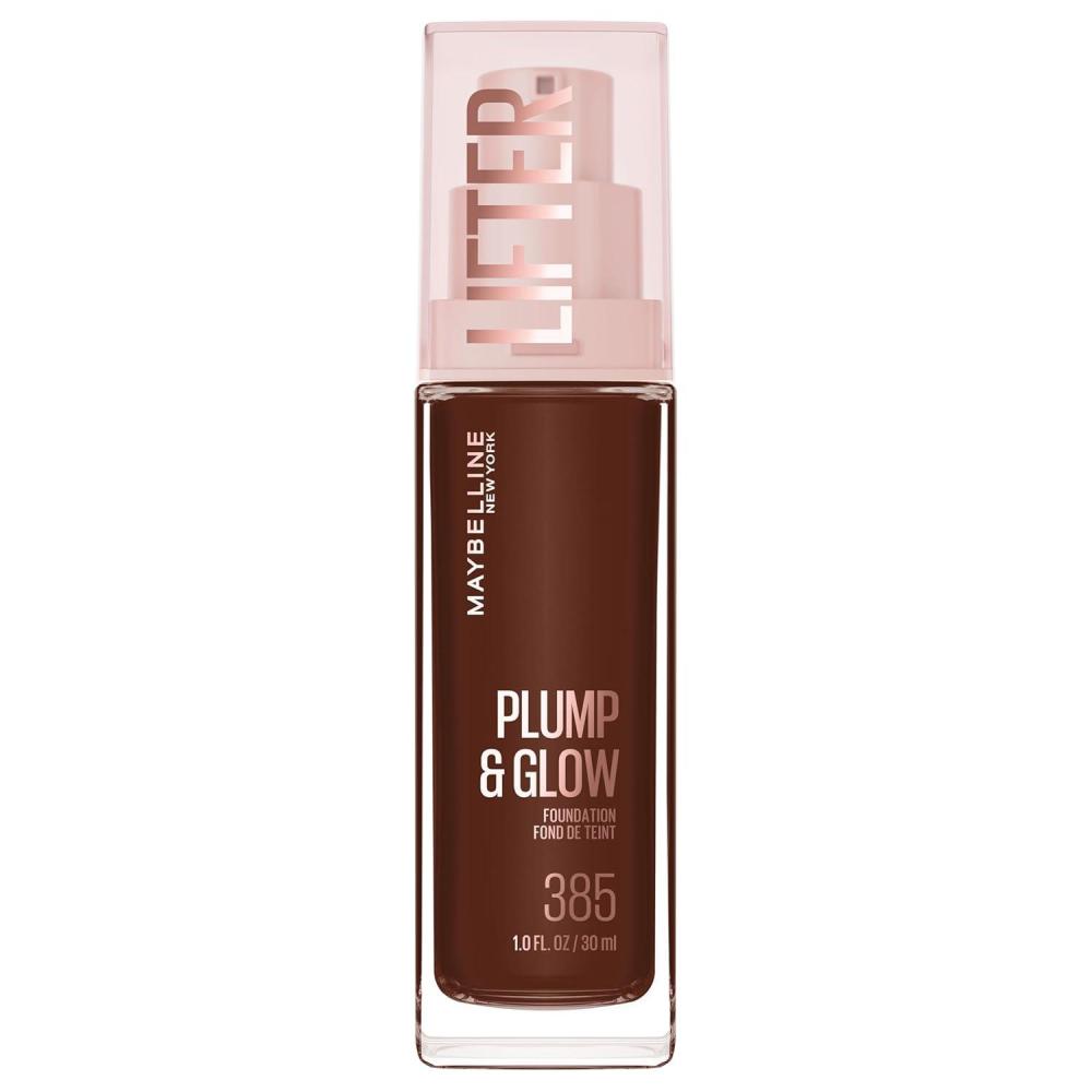 imageMaybelline Lifter Plump amp Glow Foundation Liquid Foundation with 2 Niacinamide Hyaluronic Acid Plumping and Brightening Face Makeup 118 1 Count385 COOL
