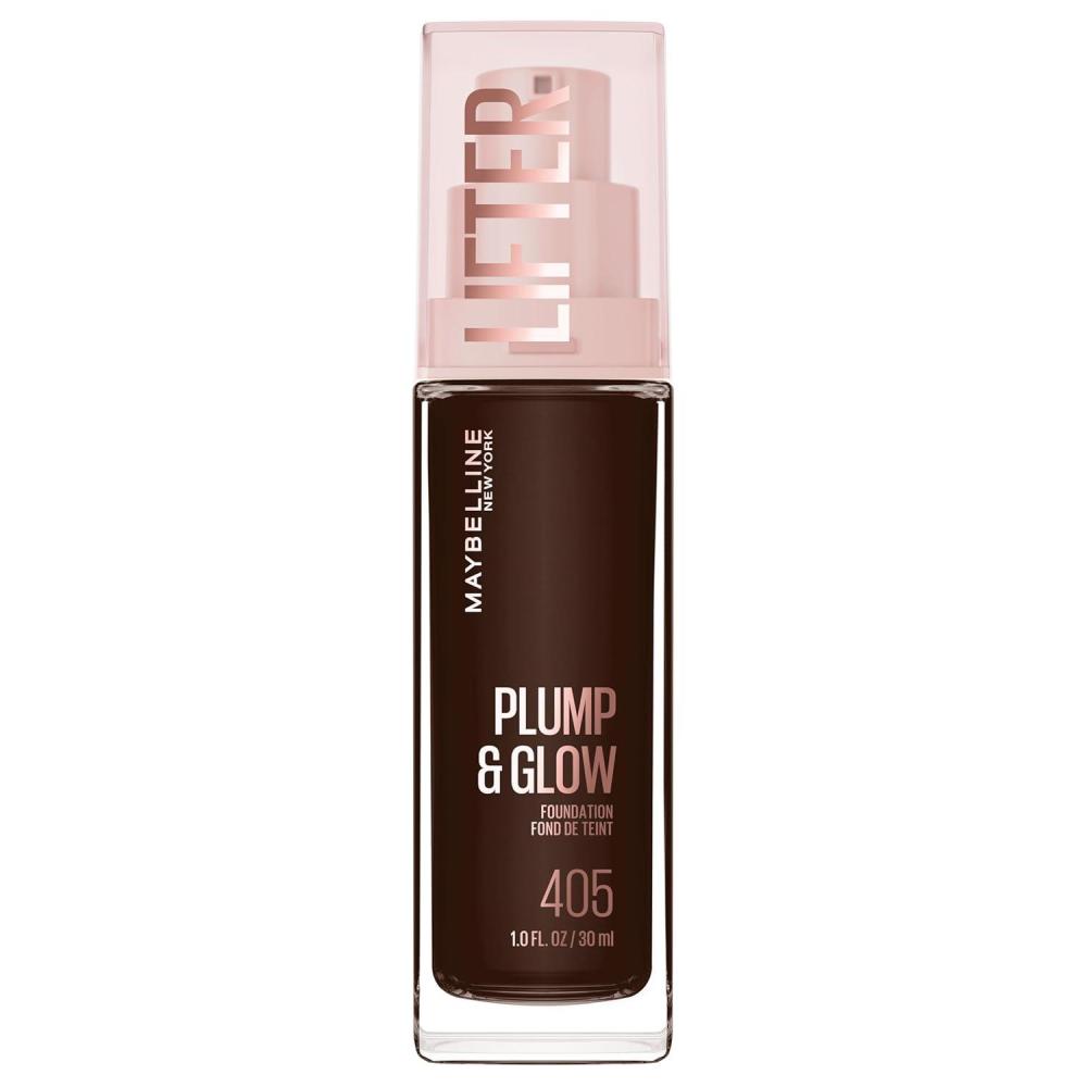imageMaybelline Lifter Plump amp Glow Foundation Liquid Foundation with 2 Niacinamide Hyaluronic Acid Plumping and Brightening Face Makeup 118 1 Count405 COOL