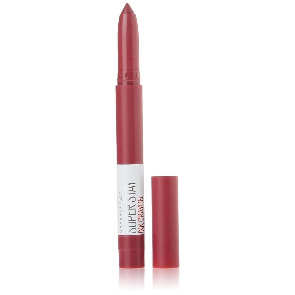 imageMaybelline Super Stay Ink Crayon Lipstick Makeup Precision Tip Matte Lip Crayon with Builtin Sharpener Longwear Up To 8Hrs Own Your Empire Blue Red 1 Count60 ACCEPT A DARE