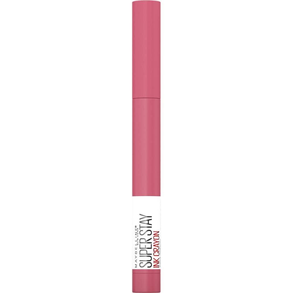 imageMaybelline Super Stay Ink Crayon Lipstick Makeup Precision Tip Matte Lip Crayon with Builtin Sharpener Longwear Up To 8Hrs Own Your Empire Blue Red 1 CountPink