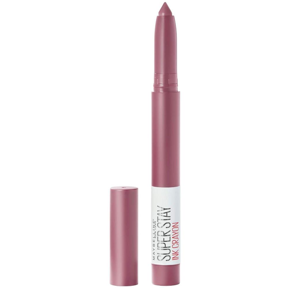 imageMaybelline Super Stay Ink Crayon Lipstick Makeup Precision Tip Matte Lip Crayon with Builtin Sharpener Longwear Up To 8Hrs Own Your Empire Blue Red 1 Count25 STAY EXCEPTIONAL