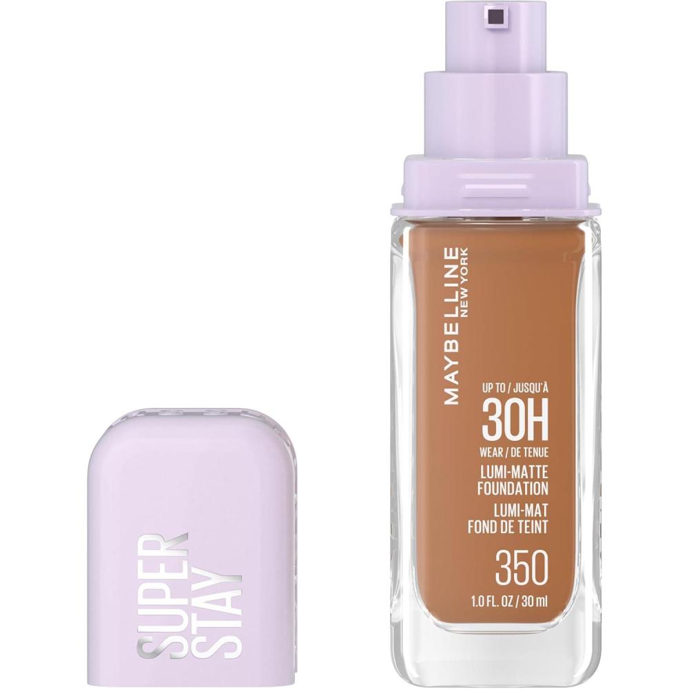 imageMaybelline Super Stay LumiMatte Foundation Lightweight and Buildable Full Coverage Foundation Makeup For Up To 30HR Wear 125 1 Count350 Neutral