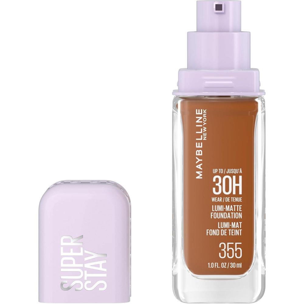 imageMaybelline Super Stay LumiMatte Foundation Lightweight and Buildable Full Coverage Foundation Makeup For Up To 30HR Wear 125 1 Count355 Neutral Cool