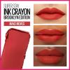Maybelline Super Stay Ink Crayon Lipstick Makeup, Precision Tip Matte Lip Crayon with Built-in Sharpener, Longwear Up To 8Hrs, Own Your Empire, Blue Red, 1 Count(135 MAKE MOVES)
