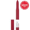 Maybelline Super Stay Ink Crayon Lipstick Makeup, Precision Tip Matte Lip Crayon with Built-in Sharpener, Longwear Up To 8Hrs, Own Your Empire, Blue Red, 1 Count(125 CHECK YOURSELF)