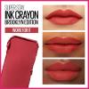 Maybelline Super Stay Ink Crayon Lipstick Makeup, Precision Tip Matte Lip Crayon with Built-in Sharpener, Longwear Up To 8Hrs, Own Your Empire, Blue Red, 1 Count(140 WORK FOR IT)