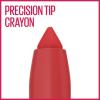 Maybelline Super Stay Ink Crayon Lipstick Makeup, Precision Tip Matte Lip Crayon with Built-in Sharpener, Longwear Up To 8Hrs, Own Your Empire, Blue Red, 1 Count(135 MAKE MOVES)