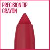 Maybelline Super Stay Ink Crayon Lipstick Makeup, Precision Tip Matte Lip Crayon with Built-in Sharpener, Longwear Up To 8Hrs, Own Your Empire, Blue Red, 1 Count(125 CHECK YOURSELF)