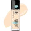 Maybelline Fit Me Matte + Poreless Liquid Oil-Free Foundation Makeup, Ivory, 1 Count (Packaging May Vary)(110 PORCELAIN)