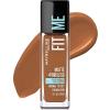 Maybelline Fit Me Matte + Poreless Liquid Oil-Free Foundation Makeup, Ivory, 1 Count (Packaging May Vary)(360 MOCHA)