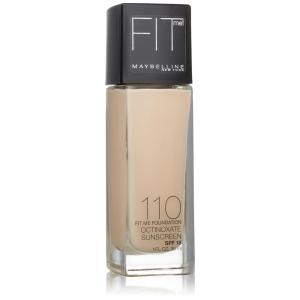 Maybelline Fit Me Dewy + Smooth Liquid Foundation Makeup, Fair Porcelain, 1 Count (Packaging May Vary)(Porcelain)
