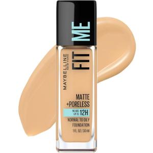 Maybelline Fit Me Matte + Poreless Liquid Oil-Free Foundation Makeup, Ivory, 1 Count (Packaging May Vary)(228 SOFT TAN)