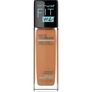 Maybelline Fit Me Matte + Poreless Liquid Oil-Free Foundation Makeup, Ivory, 1 Count (Packaging May Vary)(334 WARM SUN)