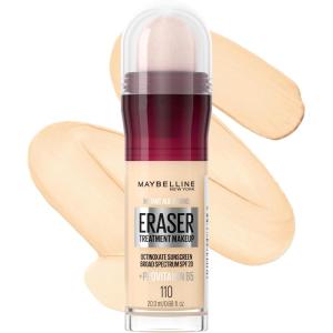 Maybelline Instant Age Rewind Eraser Treatment Makeup with SPF 18, Anti Aging Concealer Infused with Goji Berry and Collagen, Creamy Natural, 1 Count(110)