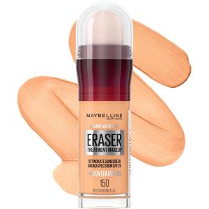 Maybelline Instant Age Rewind Eraser Treatment Makeup with SPF 18, Anti Aging Concealer Infused with Goji Berry and Collagen, Creamy Natural, 1 Count(150)