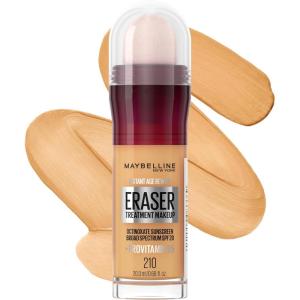 Maybelline Instant Age Rewind Eraser Treatment Makeup with SPF 18, Anti Aging Concealer Infused with Goji Berry and Collagen, Creamy Natural, 1 Count(210)