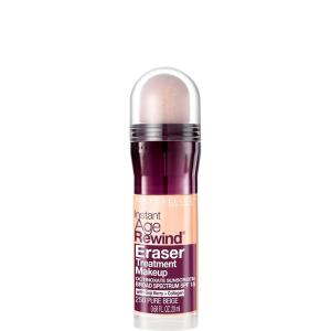Maybelline Instant Age Rewind Eraser Treatment Makeup with SPF 18, Anti Aging Concealer Infused with Goji Berry and Collagen, Creamy Natural, 1 Count(250 Pure Beige)