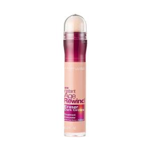 Maybelline Instant Age Rewind Eraser Treatment Makeup with SPF 18, Anti Aging Concealer Infused with Goji Berry and Collagen, Creamy Natural, 1 Count(Brightener)