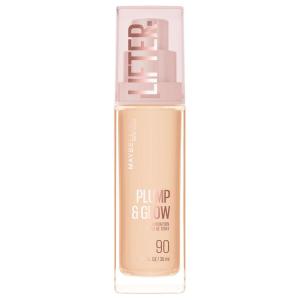 Maybelline Lifter Plump & Glow Foundation, Liquid Foundation with 2% Niacinamide + Hyaluronic Acid, Plumping and Brightening Face Makeup, 118, 1 Count(090 NEUTRAL)