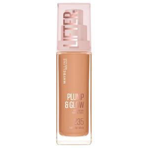 Maybelline Lifter Plump & Glow Foundation, Liquid Foundation with 2% Niacinamide + Hyaluronic Acid, Plumping and Brightening Face Makeup, 118, 1 Count(235 COOL)