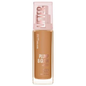 Maybelline Lifter Plump & Glow Foundation, Liquid Foundation with 2% Niacinamide + Hyaluronic Acid, Plumping and Brightening Face Makeup, 118, 1 Count(332 WARM)