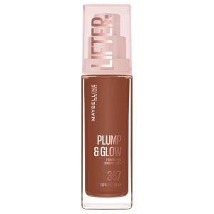 Maybelline Lifter Plump & Glow Foundation, Liquid Foundation with 2% Niacinamide + Hyaluronic Acid, Plumping and Brightening Face Makeup, 118, 1 Count(367 COOL)