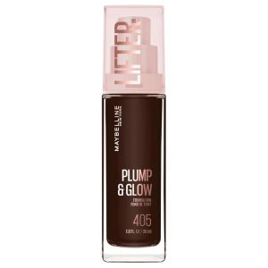 Maybelline Lifter Plump & Glow Foundation, Liquid Foundation with 2% Niacinamide + Hyaluronic Acid, Plumping and Brightening Face Makeup, 118, 1 Count(405 COOL)