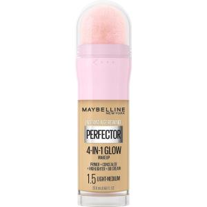 Maybelline New York Instant Age Rewind Instant Perfector 4-In-1 Glow Makeup, Medium(1.5 LIGHT/MEDIUM)