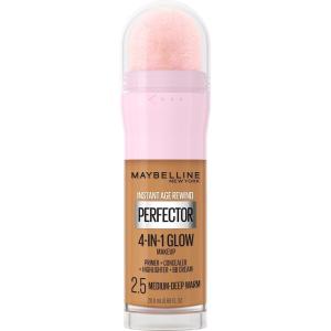 Maybelline New York Instant Age Rewind Instant Perfector 4-In-1 Glow Makeup, Medium(2.5 MEDIUM/DEEP WARM)