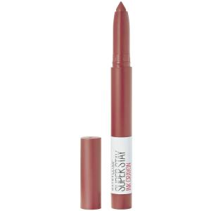 Maybelline Super Stay Ink Crayon Lipstick Makeup, Precision Tip Matte Lip Crayon with Built-in Sharpener, Longwear Up To 8Hrs, Own Your Empire, Blue Red, 1 Count(20 ENJOY THE VIEW)