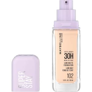 Maybelline Super Stay Lumi-Matte Foundation, Lightweight and Buildable Full Coverage Foundation Makeup For Up To 30HR Wear, 125, 1 Count(102 – Neutral Cool)