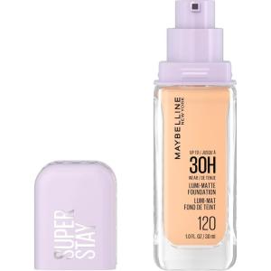 Maybelline Super Stay Lumi-Matte Foundation, Lightweight and Buildable Full Coverage Foundation Makeup For Up To 30HR Wear, 125, 1 Count(120 – Neutral Cool)