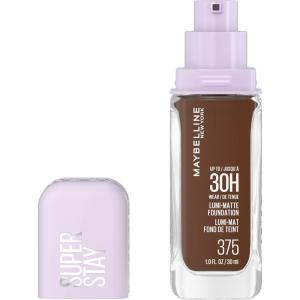 Maybelline Super Stay Lumi-Matte Foundation, Lightweight and Buildable Full Coverage Foundation Makeup For Up To 30HR Wear, 125, 1 Count(375 – Neutral Cool)