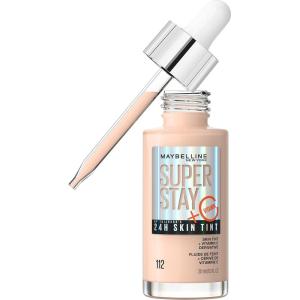 Maybelline Super Stay Up to 24HR Skin Tint, Radiant Light-to-Medium Coverage Foundation, Makeup Infused With Vitamin C, 310, 1 Count(112)