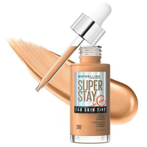 Maybelline Super Stay Up to 24HR Skin Tint, Radiant Light-to-Medium Coverage Foundation, Makeup Infused With Vitamin C, 310, 1 Count(310)