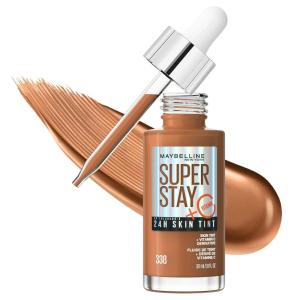 Maybelline Super Stay Up to 24HR Skin Tint, Radiant Light-to-Medium Coverage Foundation, Makeup Infused With Vitamin C, 310, 1 Count(338)